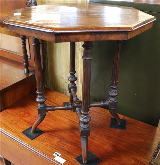 Small octagonal mahogany table